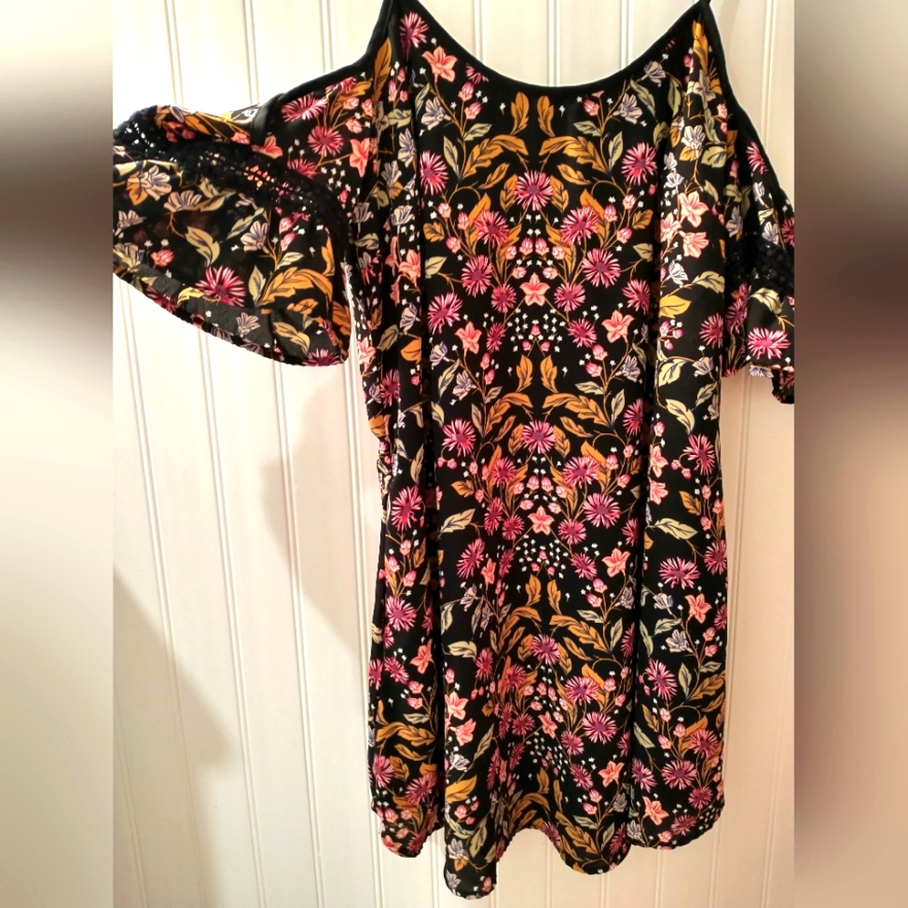 Cold Shoulder Minidress with Back Detail